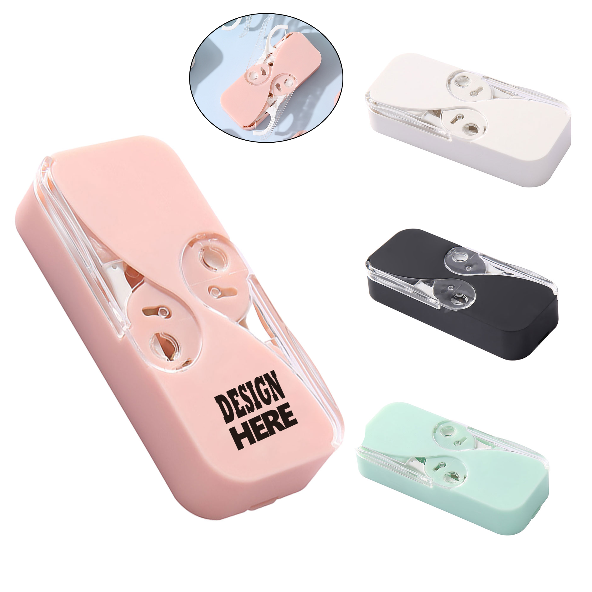Portable Dual-Pop Refillable Floss Holder 2