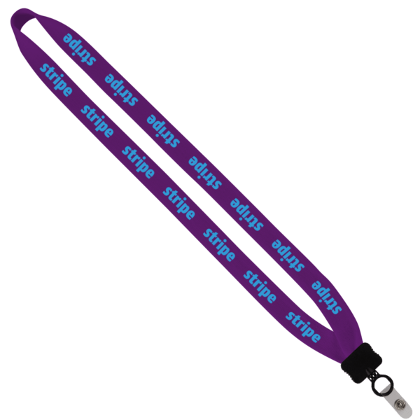 3/4" Cotton Lanyard with Plastic Clamshell & O-Ring 100