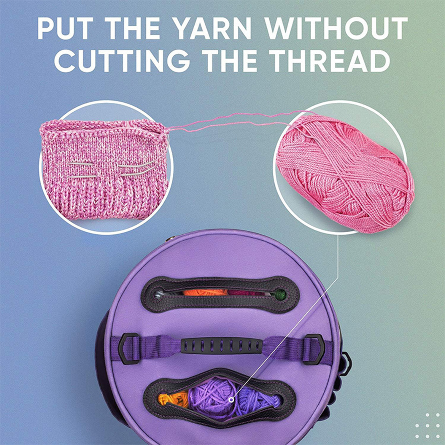 Knitting Bag Yarn Storage 1