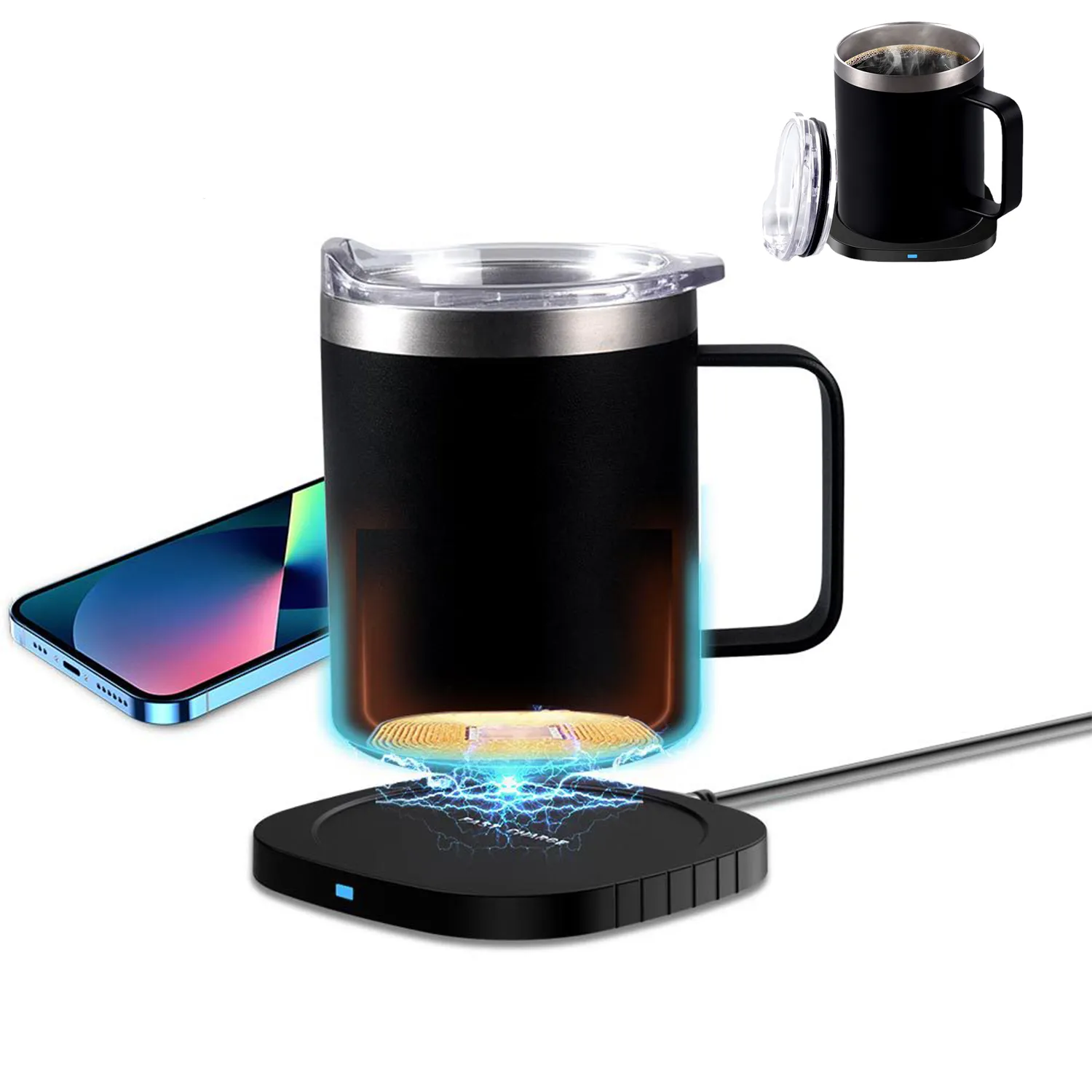 12Oz Mug With Wireless Warmer/Phone Charger 1