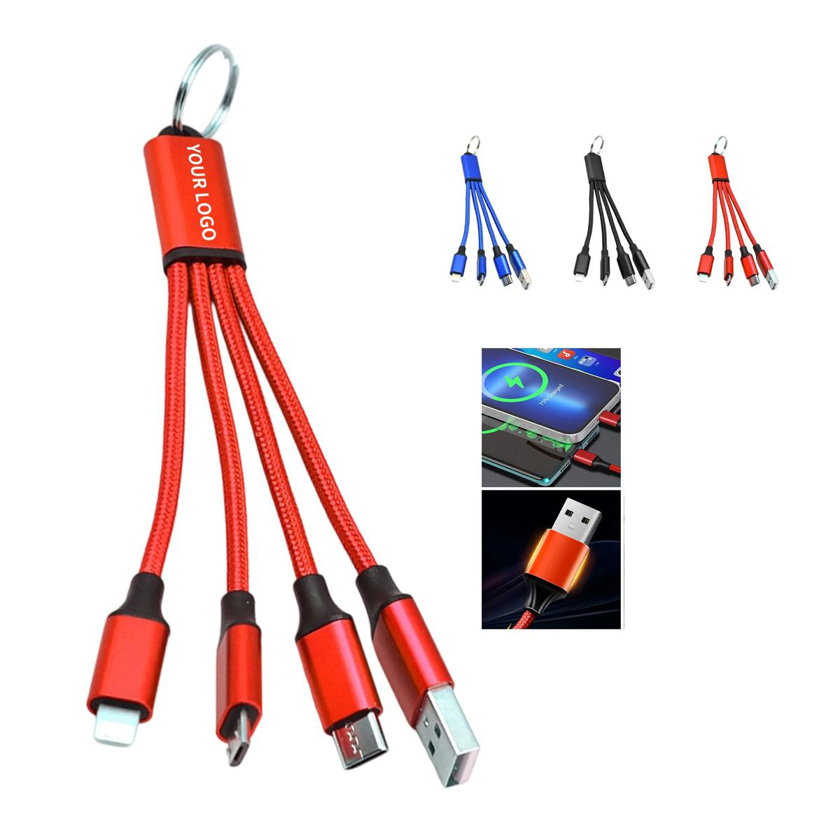 Compact Nylon Braided Charging Cable for Travel 2