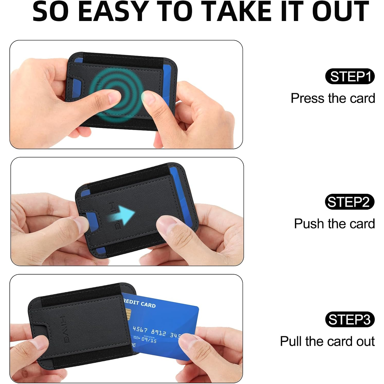 For IPhone 15/14/13/12 Magnetic PU Leather Wallet 4
