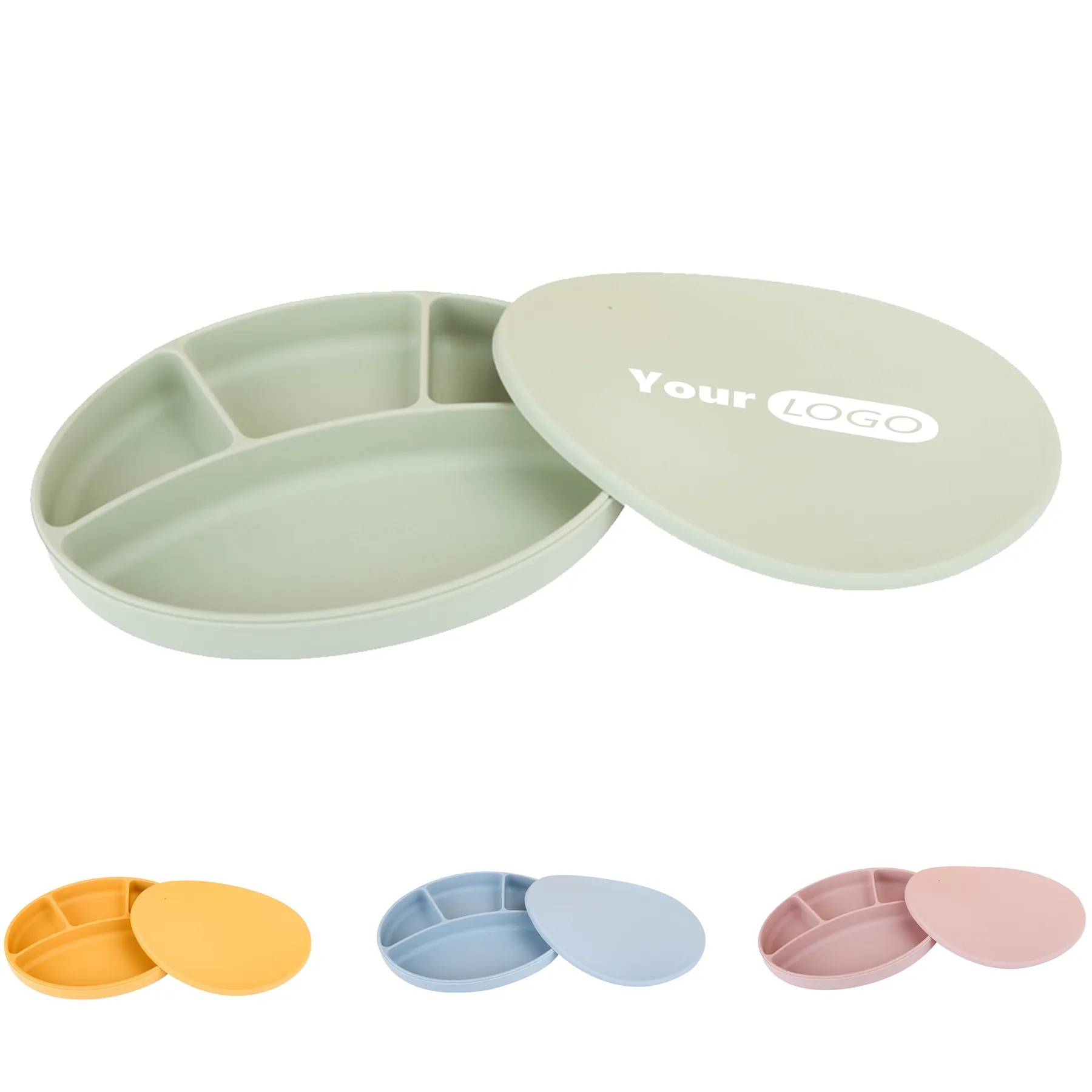 Silicone Four-Quarter Tray Baby SiliconeCutlery 1