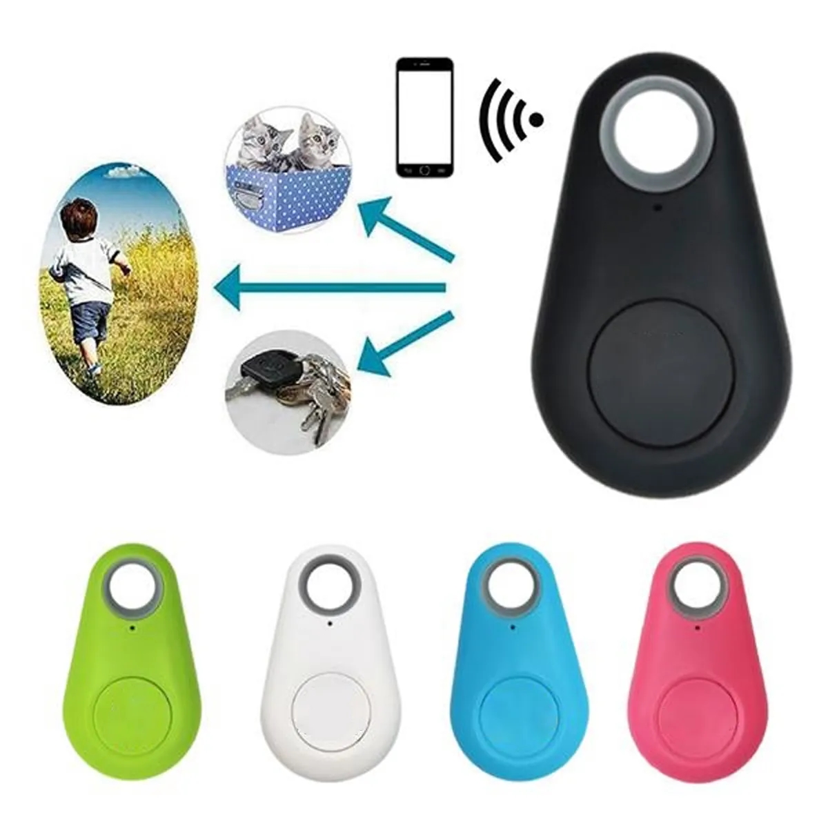 Drop Shape Portable Bluetooth Intelligent GPS Tracker 4