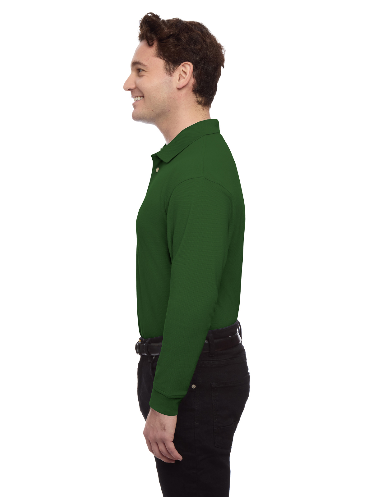 Blue Generation - Men's Pocketless Superblend Long Sleeve Polo 43