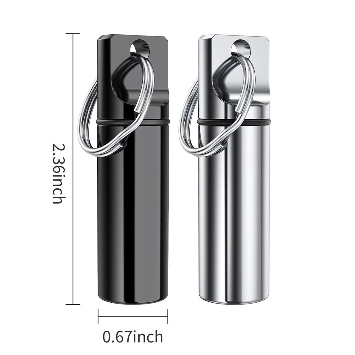 Small Portable Pill Box Organizer Case Container Keychain 10