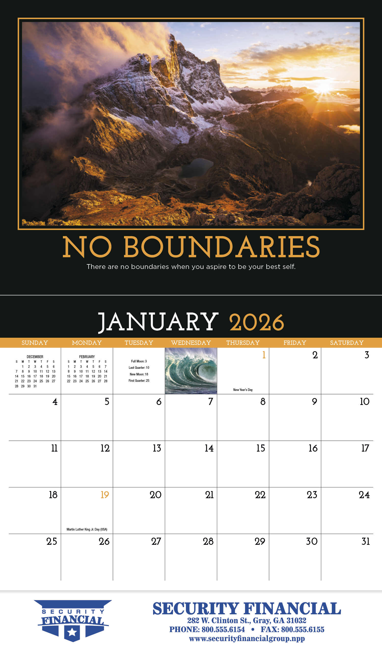 HotLine® Products Motivation Appointment Calendar (Motivational Quotes) - Stapled 15