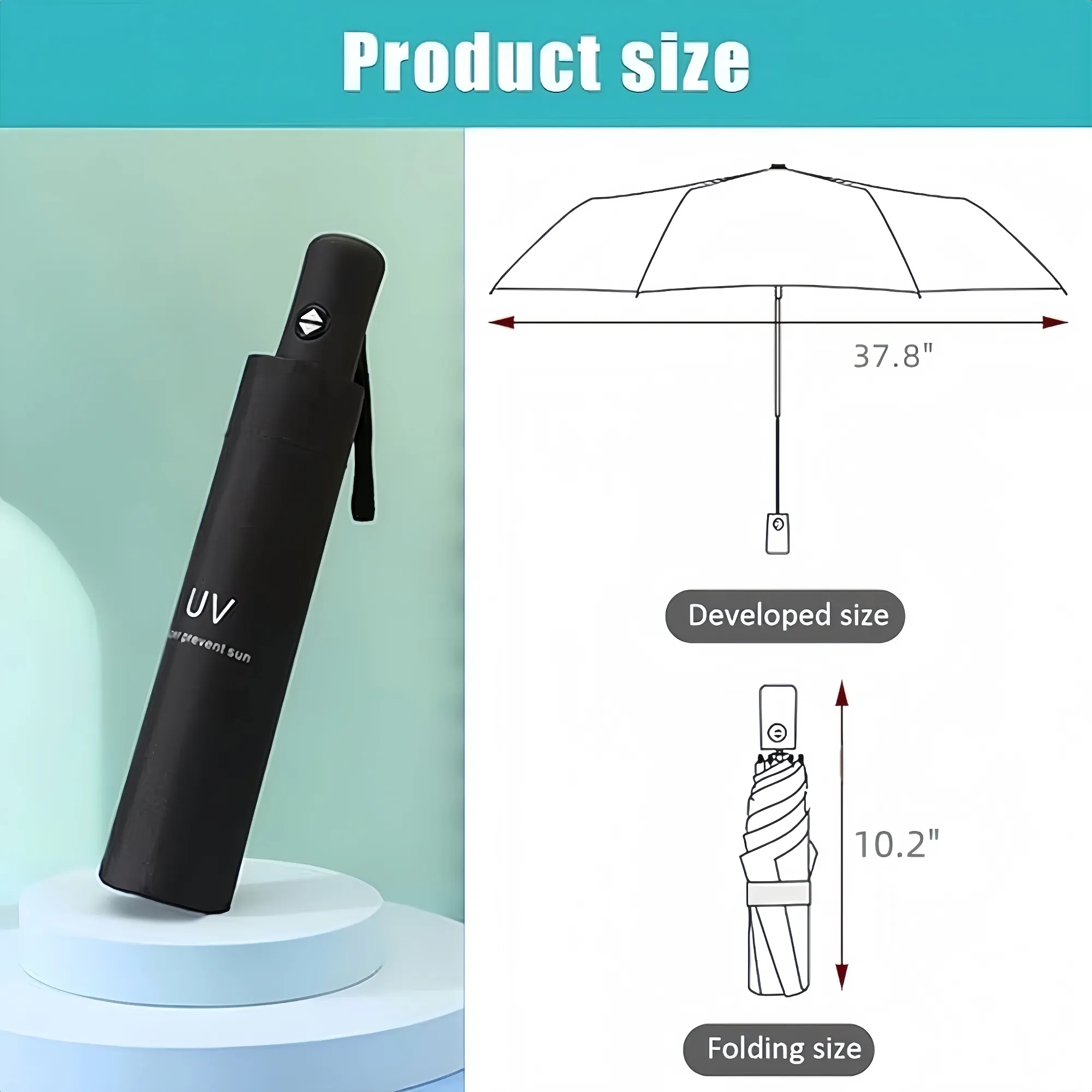 Foldable Umbrella For Both Cloudy And Sunny 3