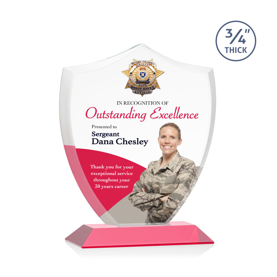 Scudo Shield VividPrint™ Award - Red 9