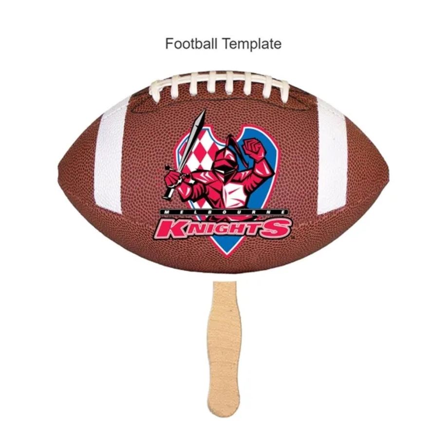 Customized Shape Paper Hand Held Fan With Wooden Handle 1