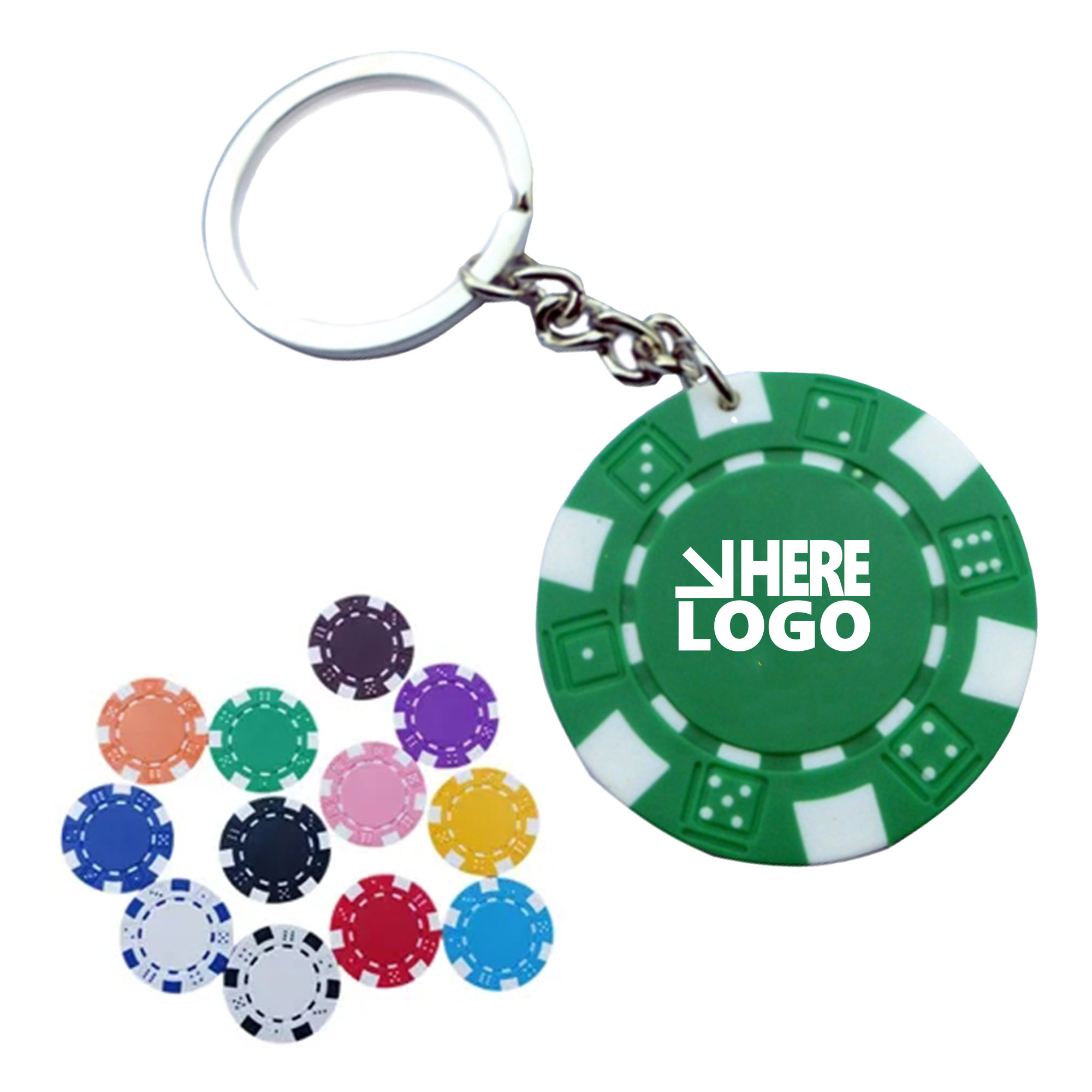 MOQ 20 Poker Chips Key Chain Casino Theme 2