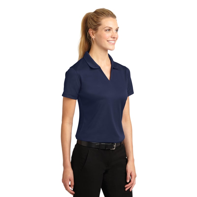 Sport-Tek Women's Dri-Mesh V-Neck Polo. 51