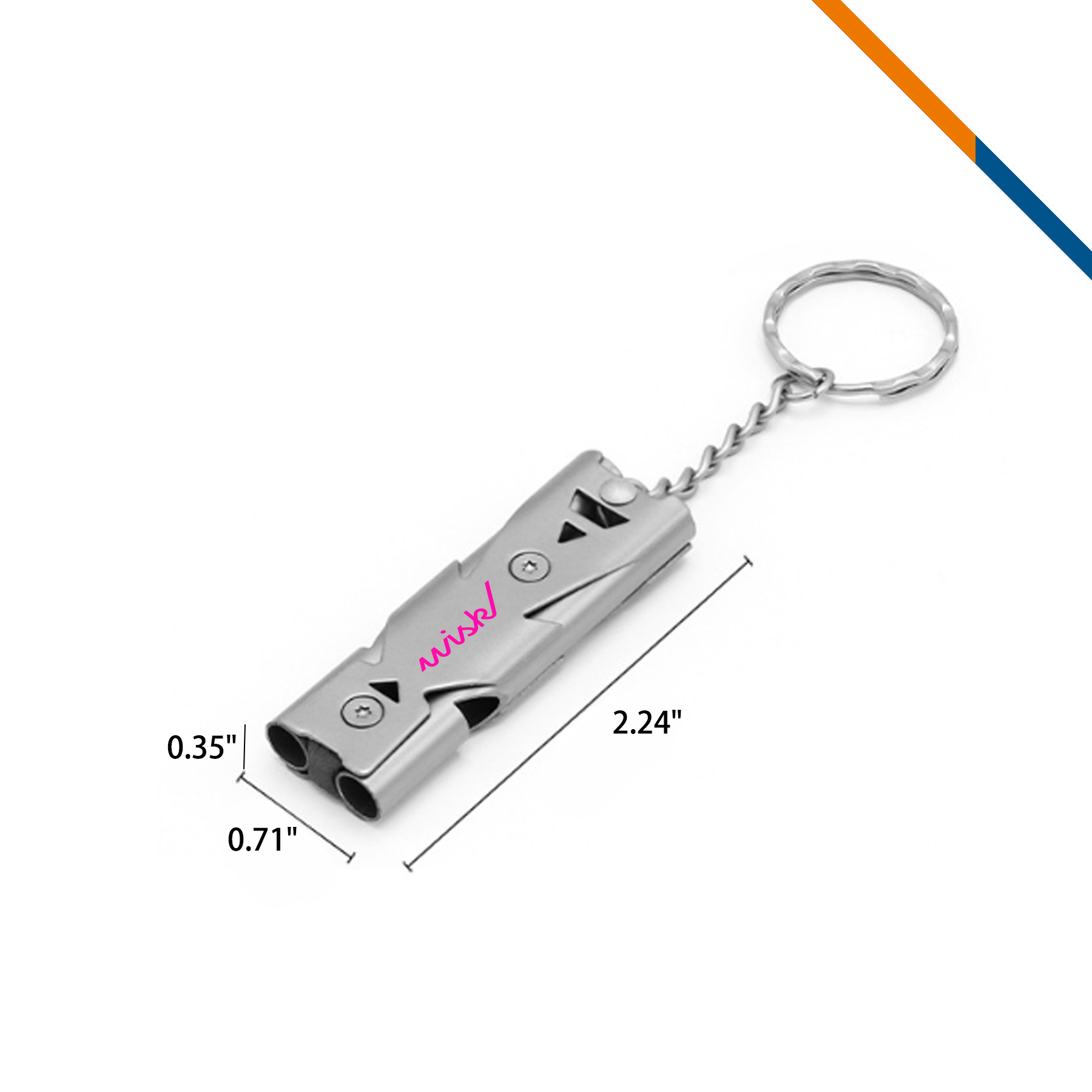 Sirevz Double Tubes Safety Whistle Keychain 2