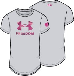 UA Freedom Printed Logo Girls' T-Shirt 1
