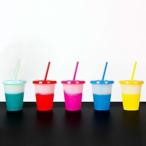 Handy 16oz Plastic Color Changing Cup With Straw 8