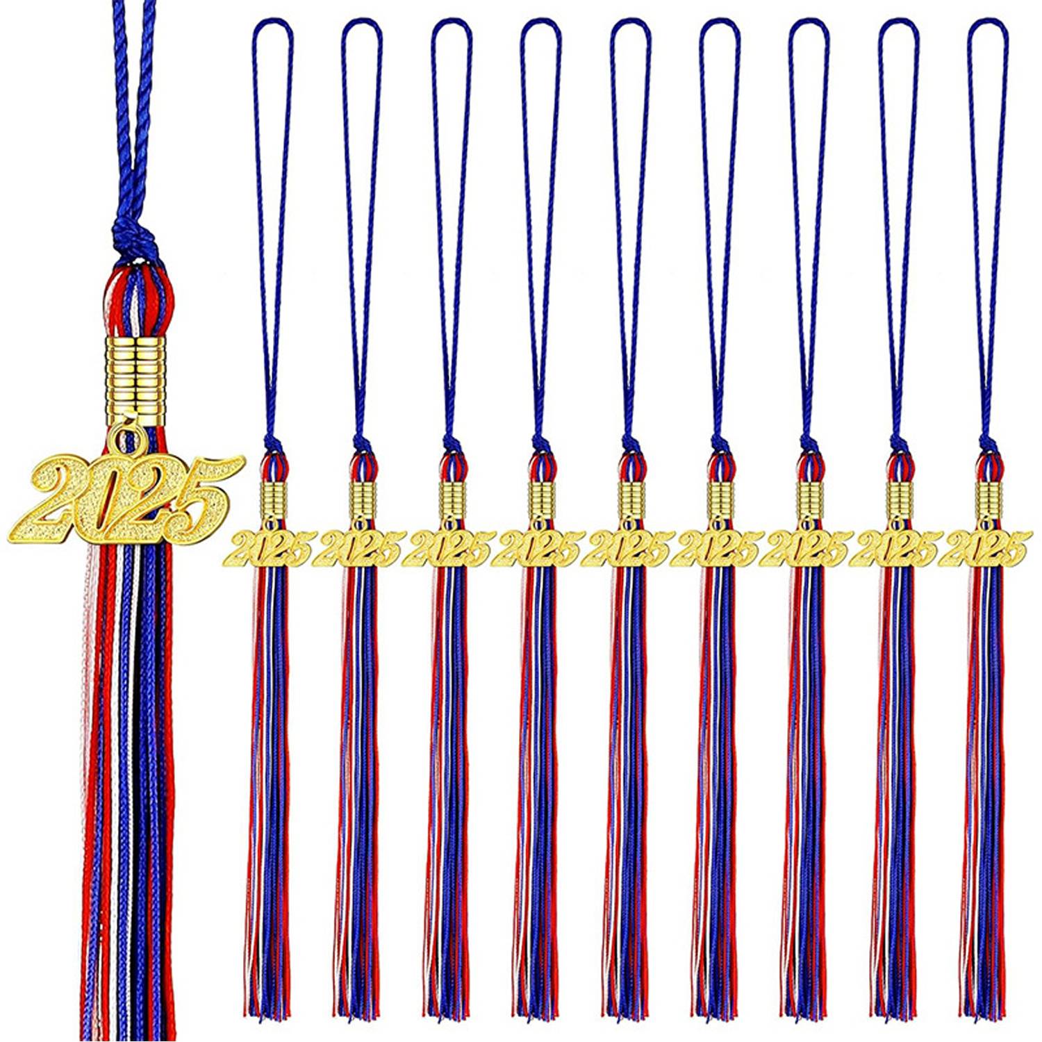 Graduation Tassels With Gold 2025 Year Charm Pendant 4