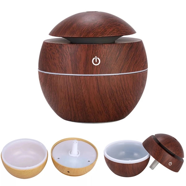 LED Light USB Wood Grain Air Humidifier 3