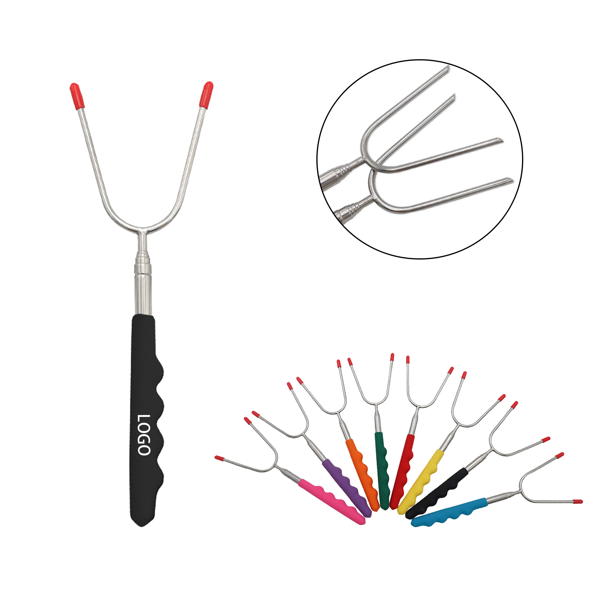 MOQ:20pcs Telescopic Grill Fork 1