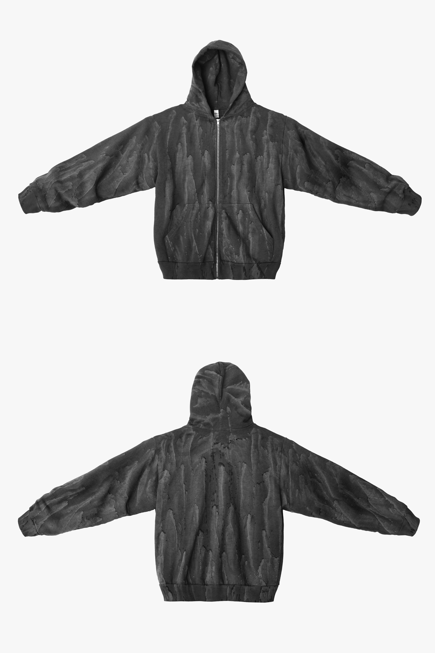 14 OZ FLEECE FULL ZIP DRIP DYE 3