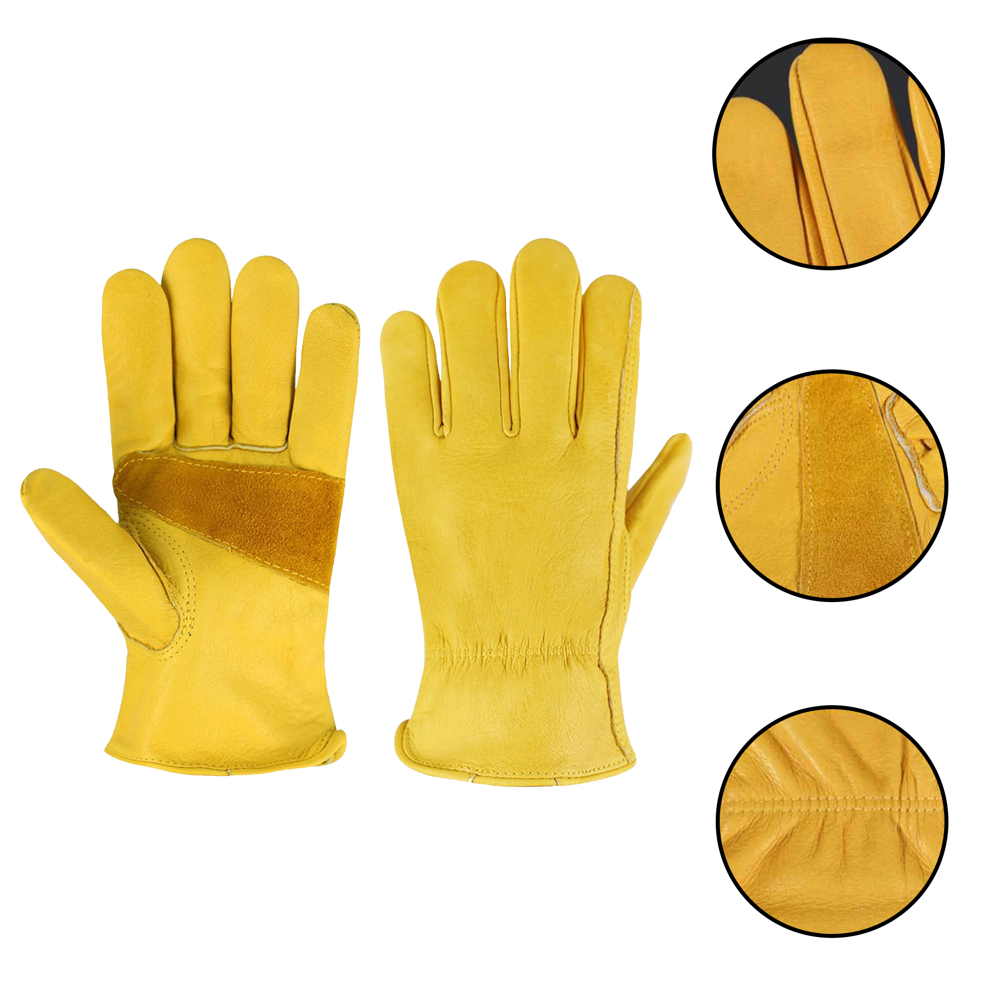 Full Color Leather Work Gloves MOQ50 2