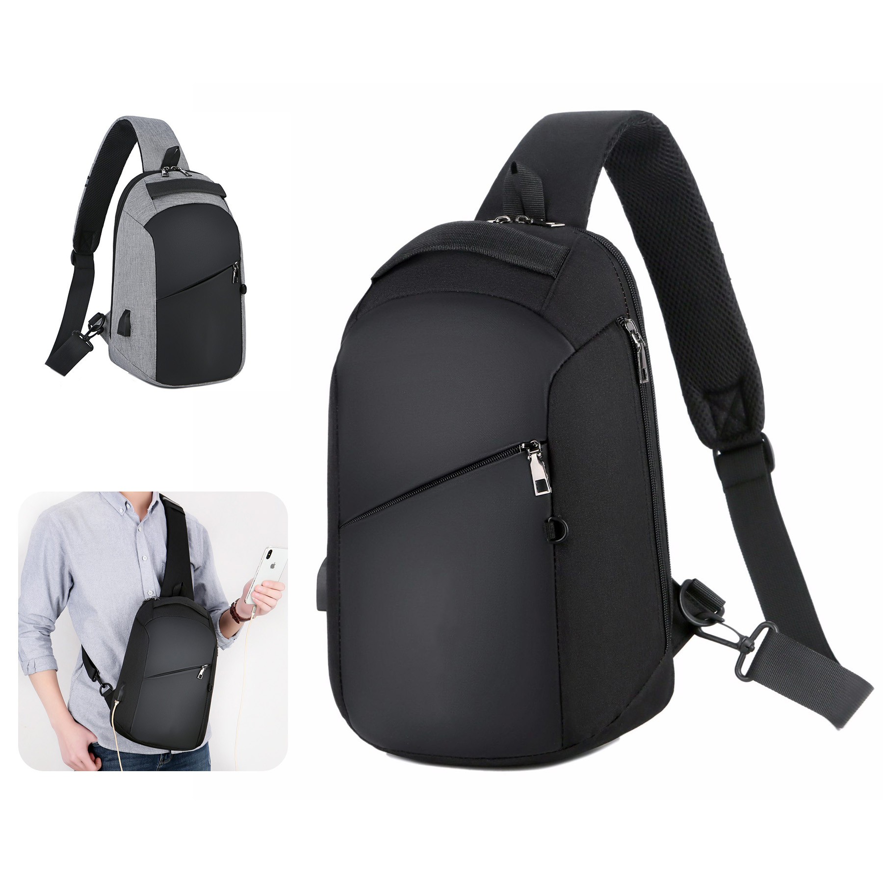 Blocking Lightweight Crossbody Backpack Chest Shoulder Bag 2