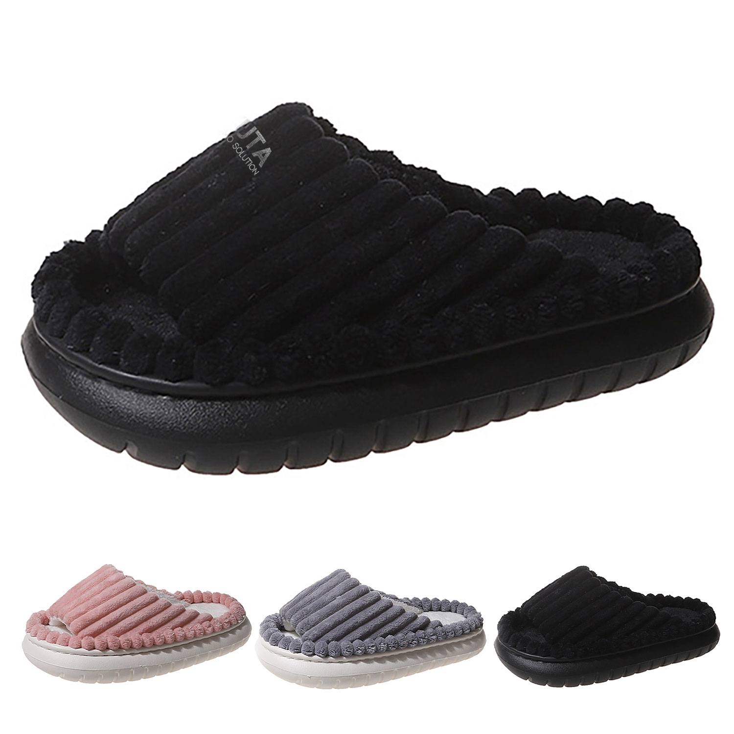 Summer Non-Slip Open-Toe Cotton Slippers 4