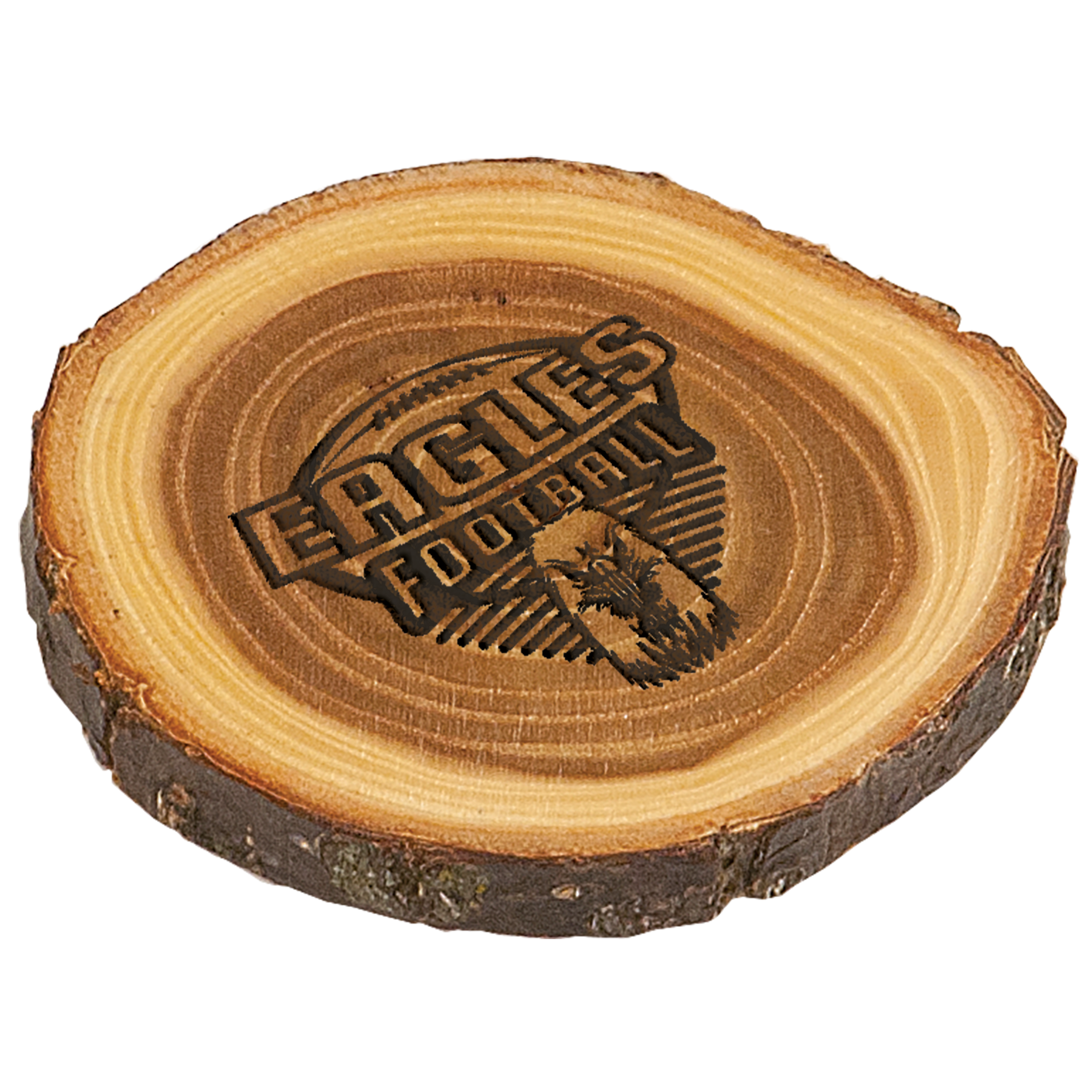 4" Old West Log Elmwood Coaster