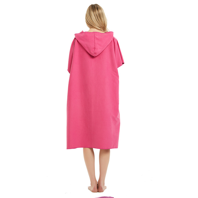 Microfiber Beach Changing Towel Robe w/Hood 22