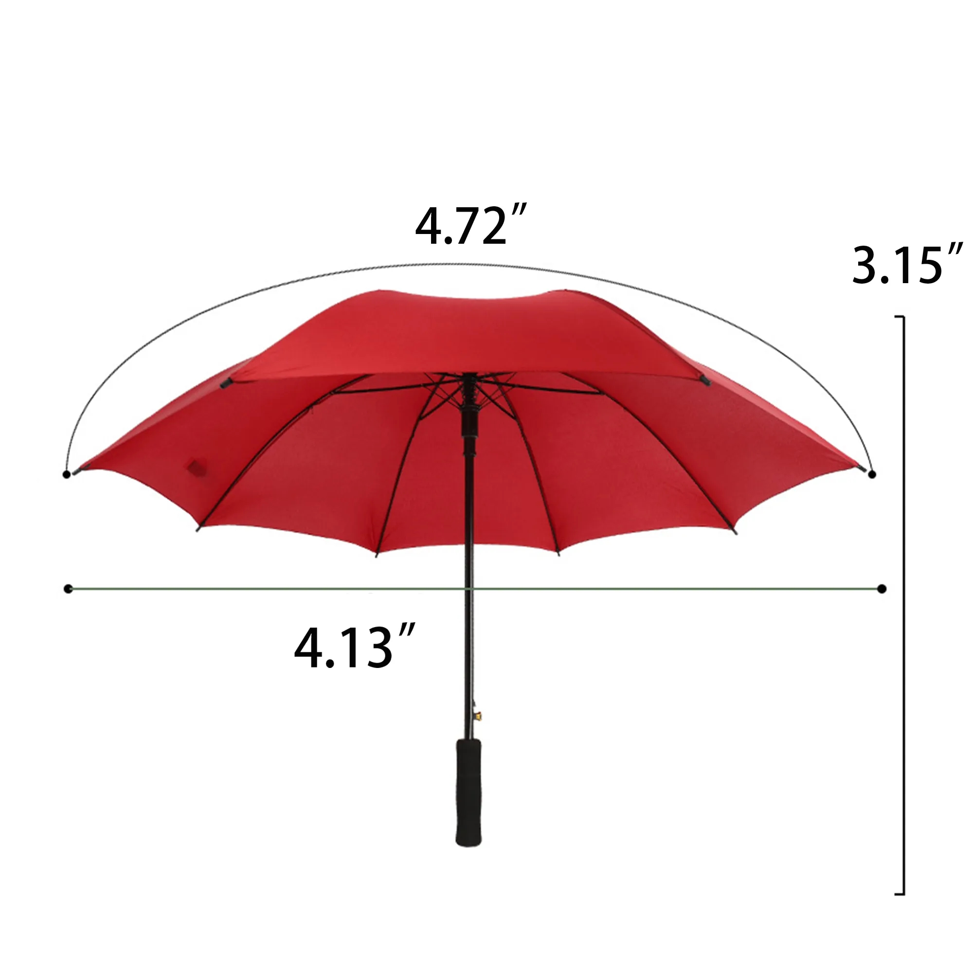 23" Arc Windproof Large Golf Umbrella For Rain(Full Color) 2