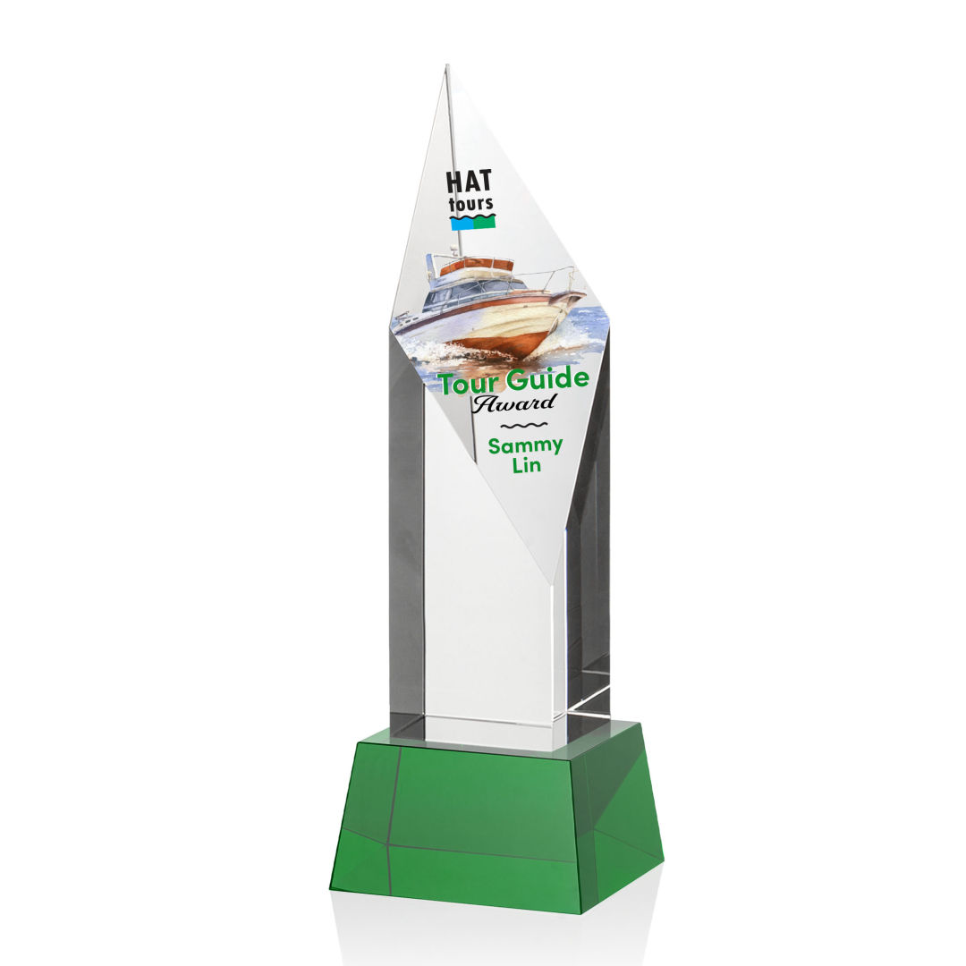 Vertex VividPrint™ Award on Base - Green 20