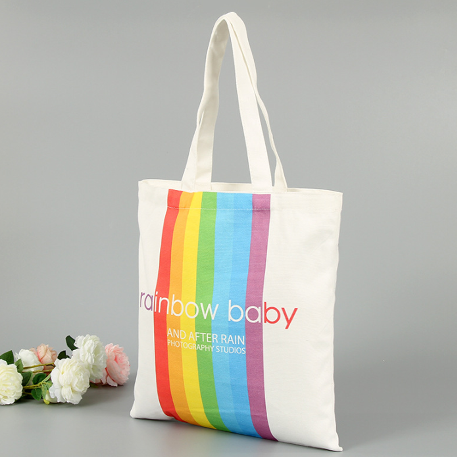 Rainbow Canvas Tote Bag 4