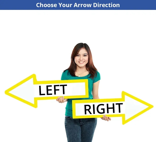 Directional Arrow Signs - 3ft x 1ft 8