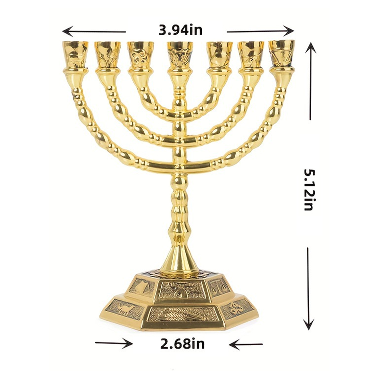 7 Branch Zinc Alloy Hexagonal Base Candlestick 5