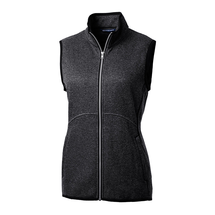 Cutter & Buck Ladies Mainsail Sweater-Knit Full Zip Vest 4