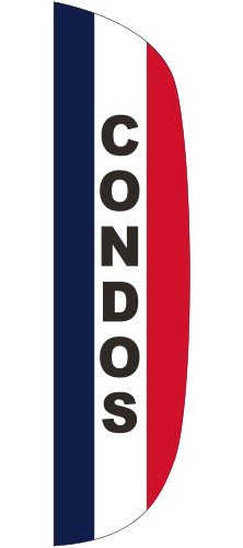"CONDOS" 3' x 12' Message Flutter Flag 2