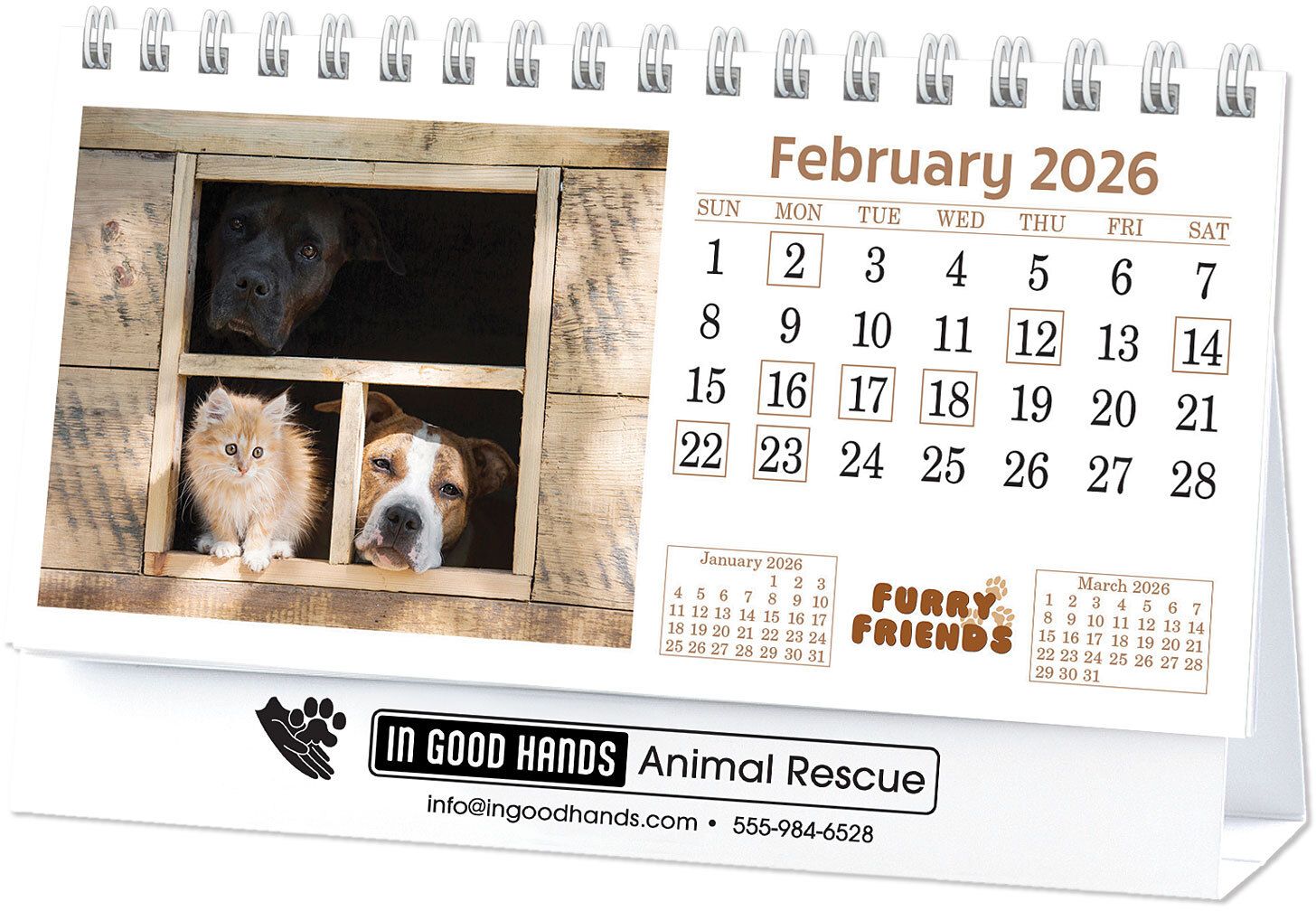 FURRY FRIENDS DESK CALENDAR 10