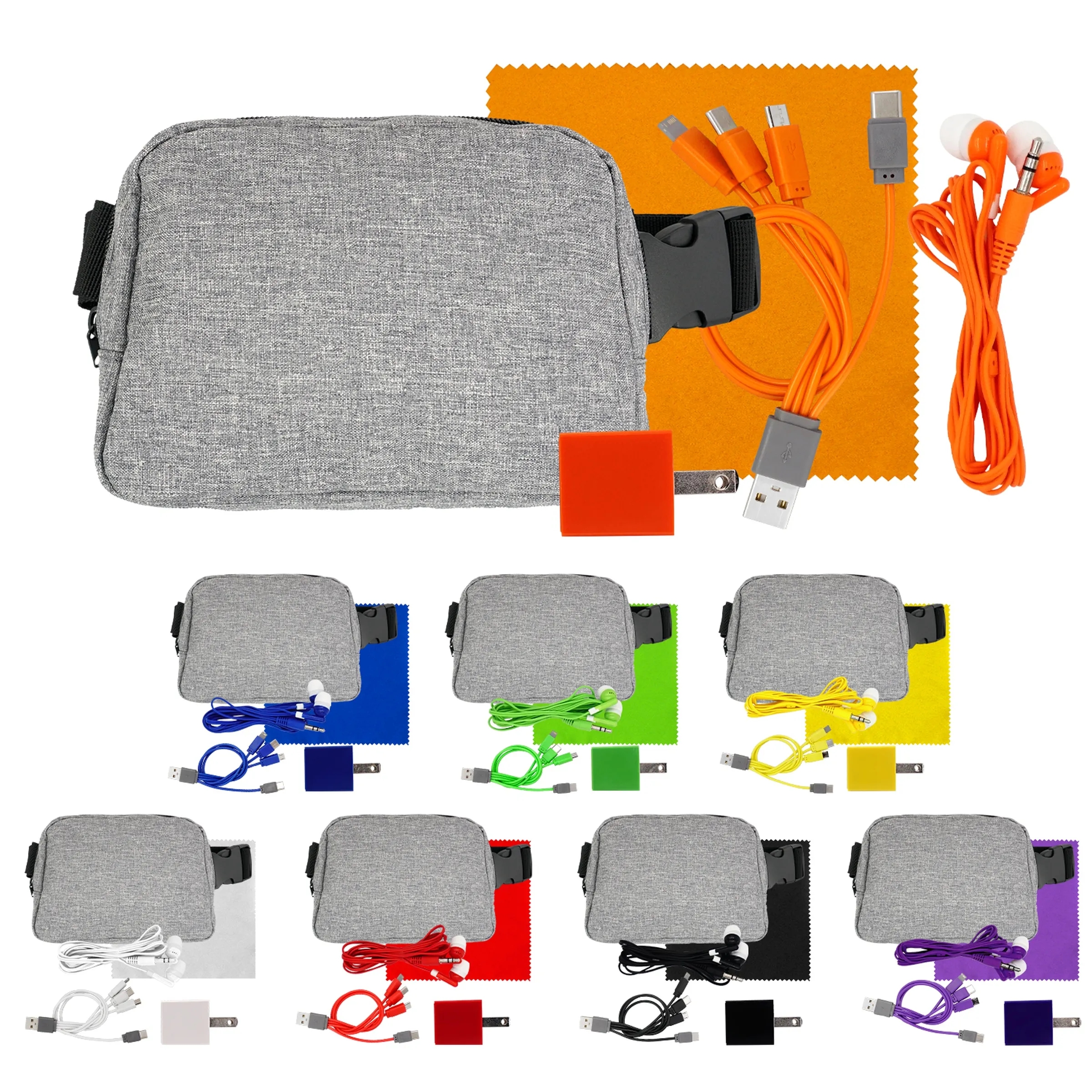 RECYCLED FANNY PACK ULTIMATE TRAVEL SET 9