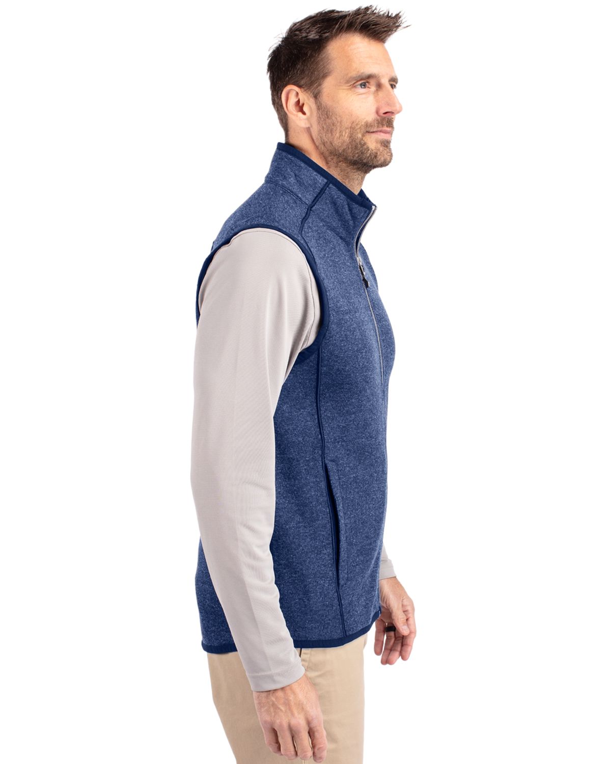 Cutter & Buck Mainsail Sweater-Knit Mens Full Zip Vest 41