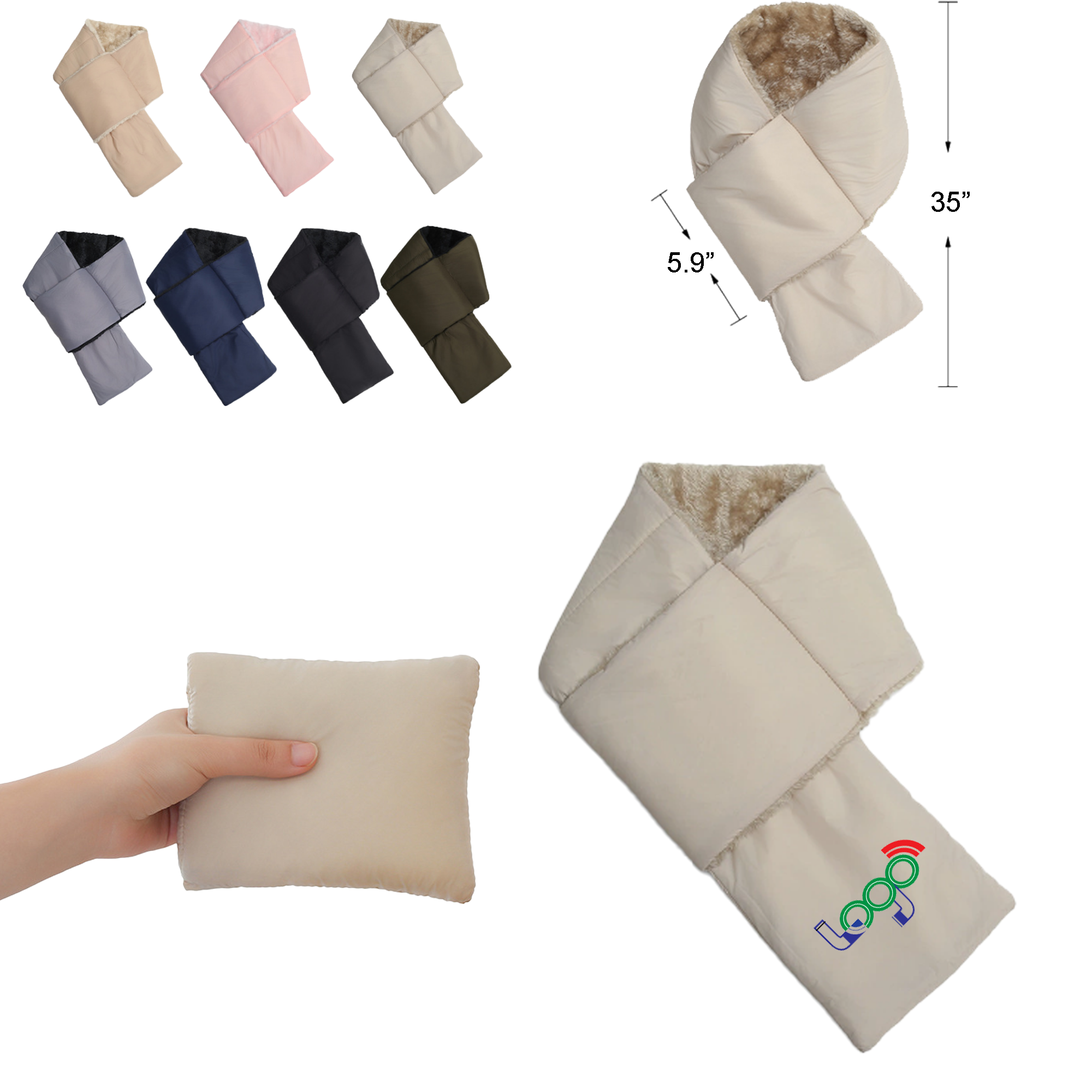 Packable Cold Weather Scarf For Outdoor And Daily Wear 2