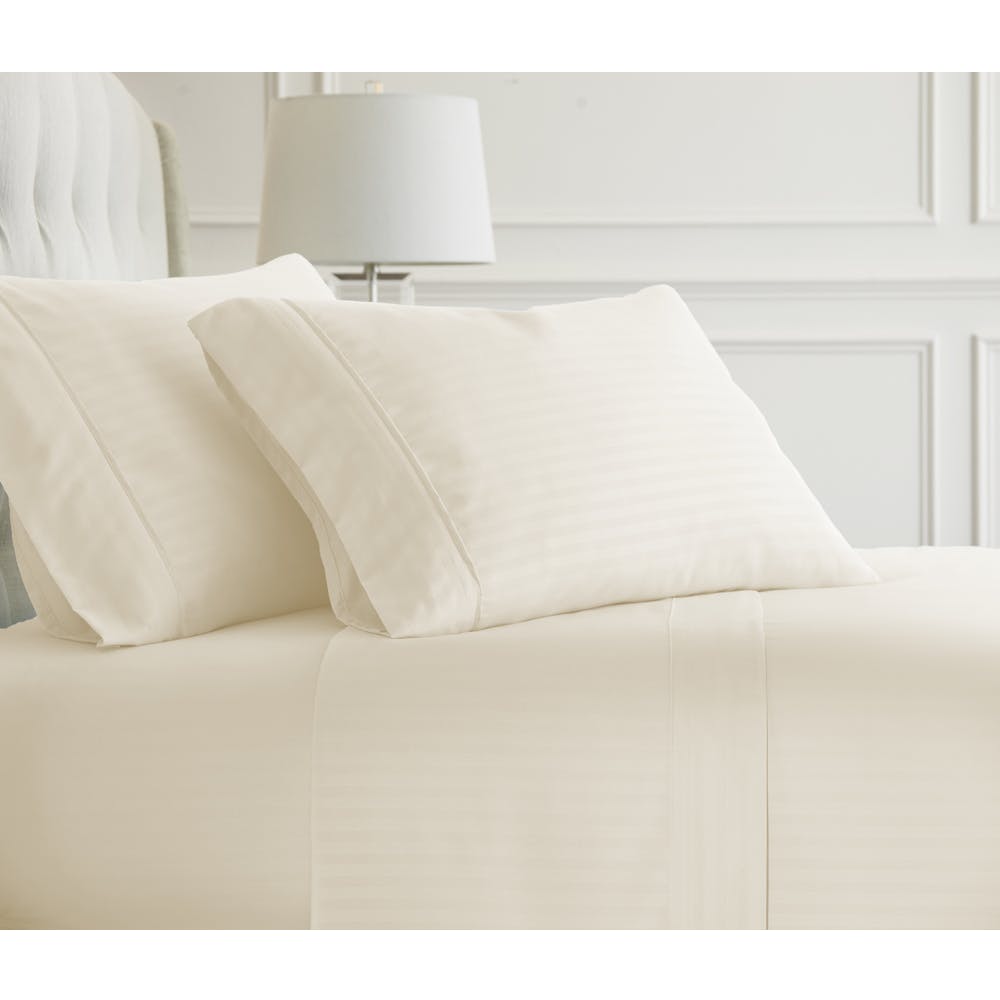 Embossed Sheet Sets - Ivory Twin Stripe Design 3 Set 2