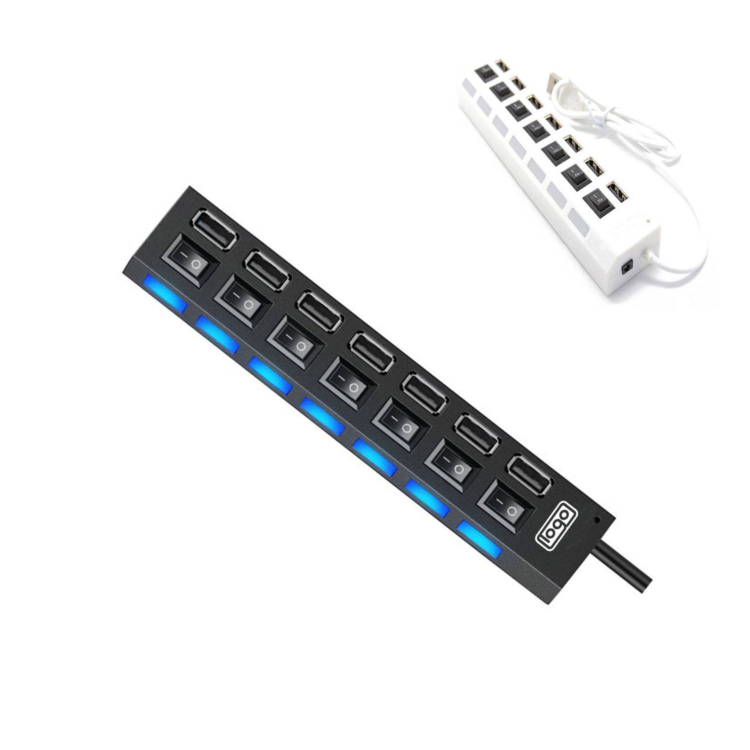 7 Ports LED USB 2.0 Adapter Hub 3
