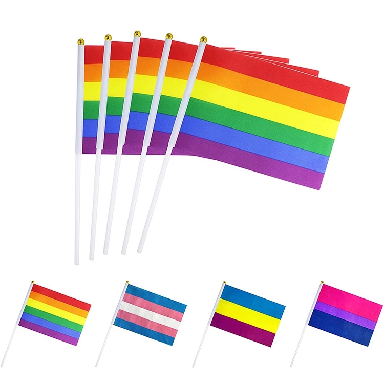 Small Rainbow Hand Flags 3