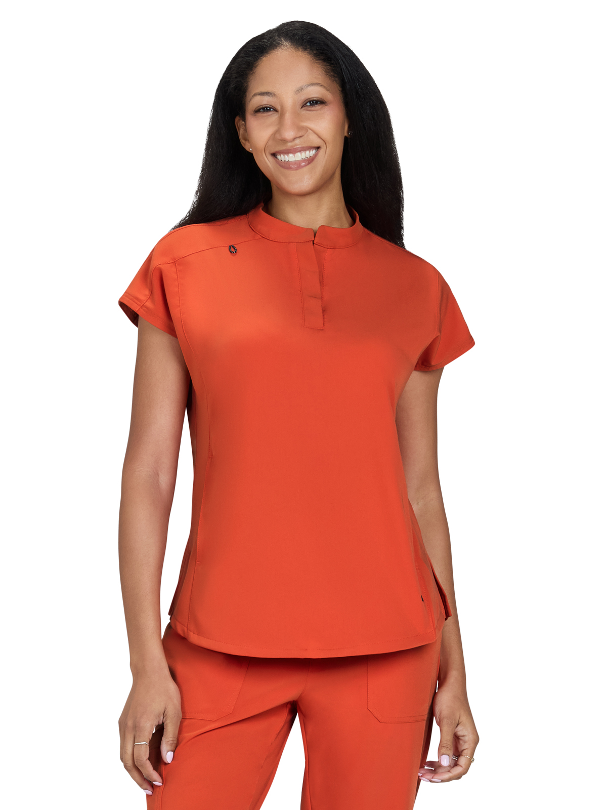 koi - Next Gen - Womens Two-Pocket Button Closure Scrub Top 8