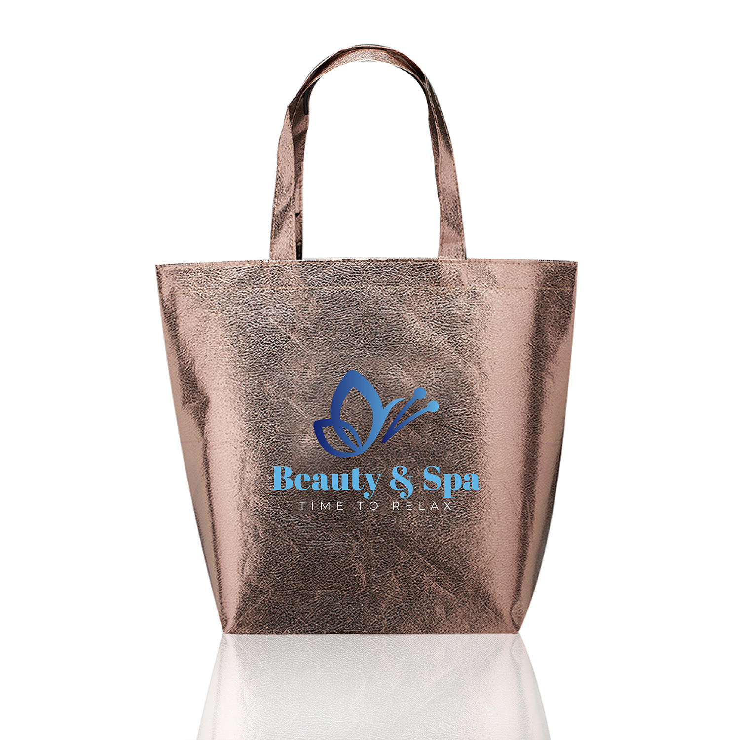 Opulent Non-Woven Metallic Tote Bag (1 Color Imprint) 4