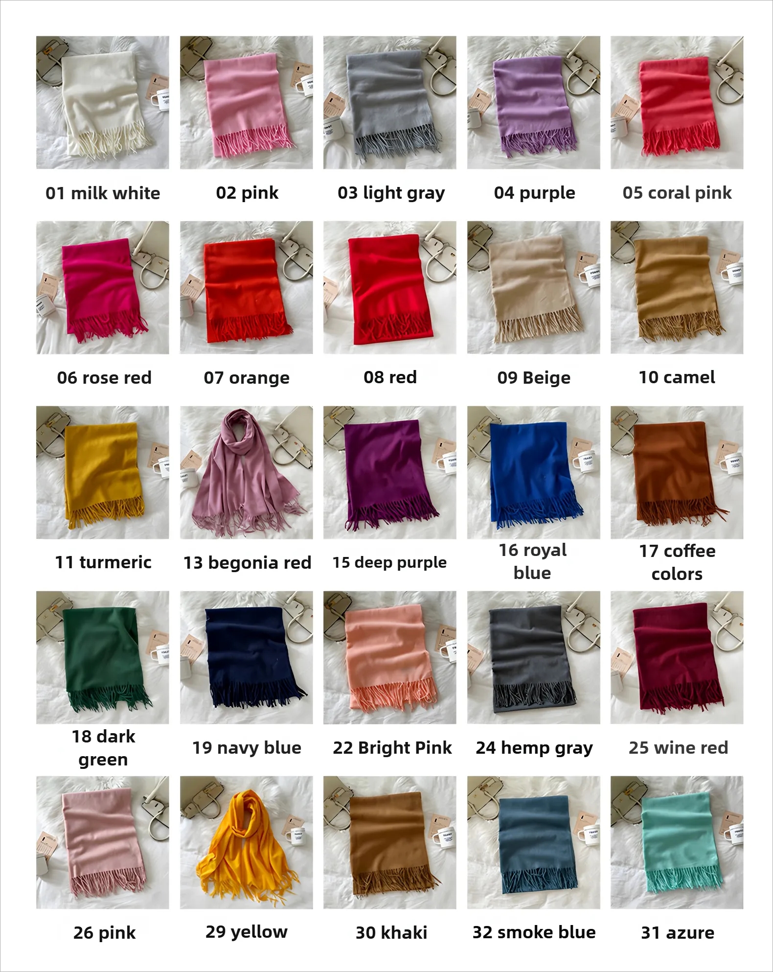 Polyester Pashmina Style Scarf Shawl 3