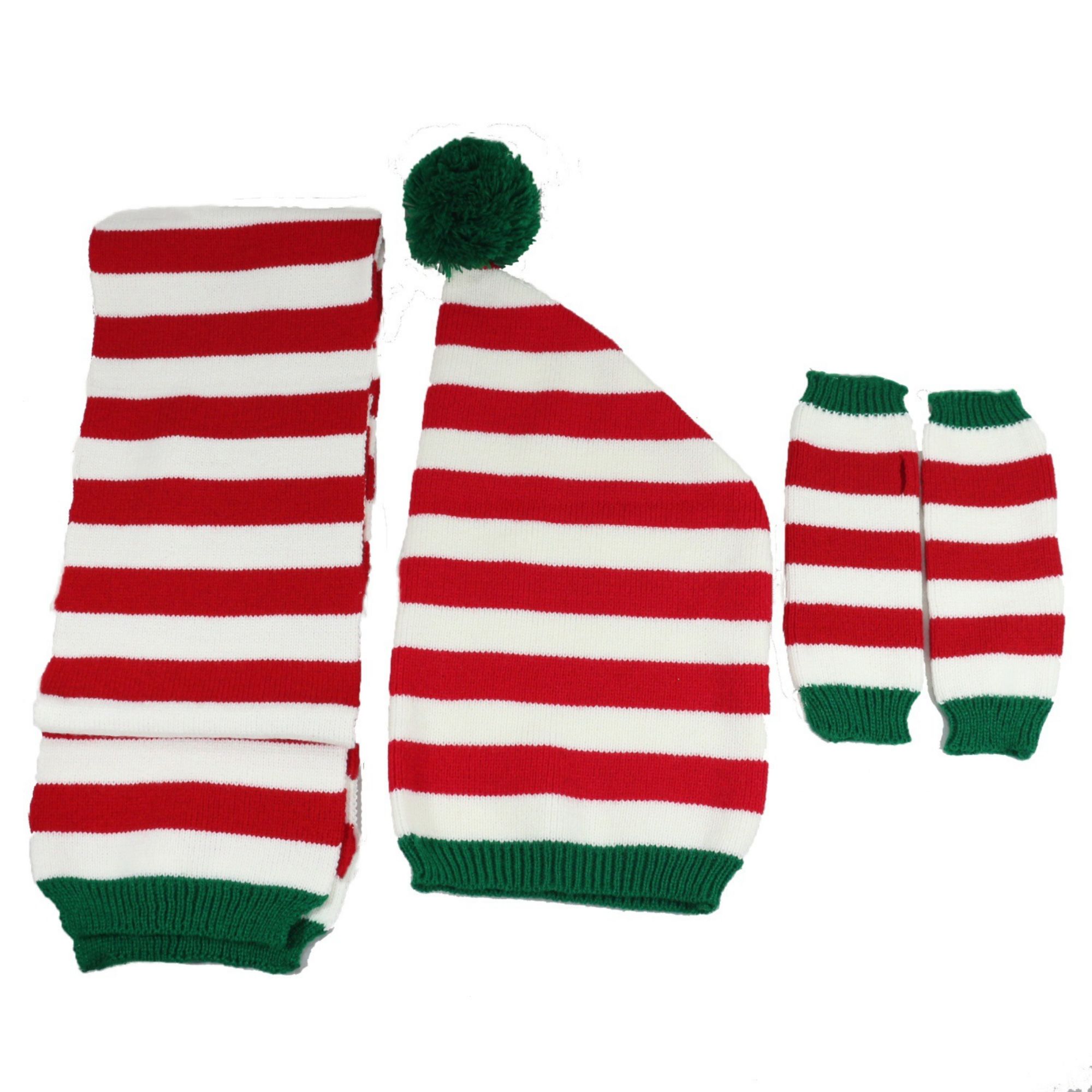 Christmas Knitted Hat Scarf And Glove Set 7
