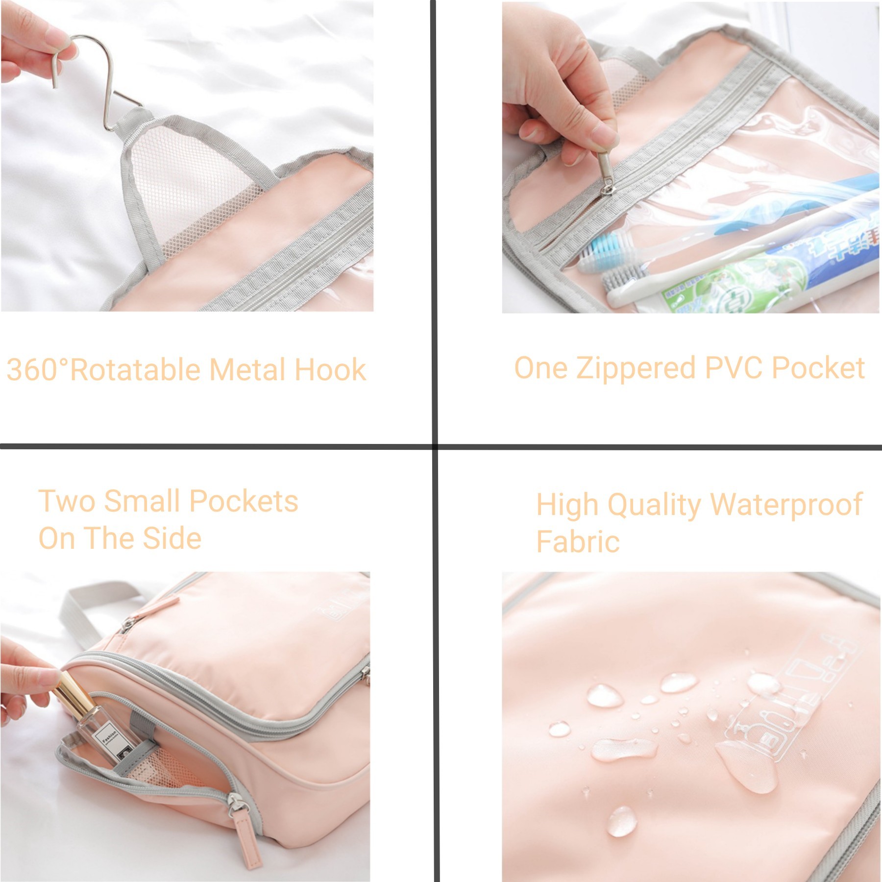 Travel Toiletry Bag With Hanging Hook 9