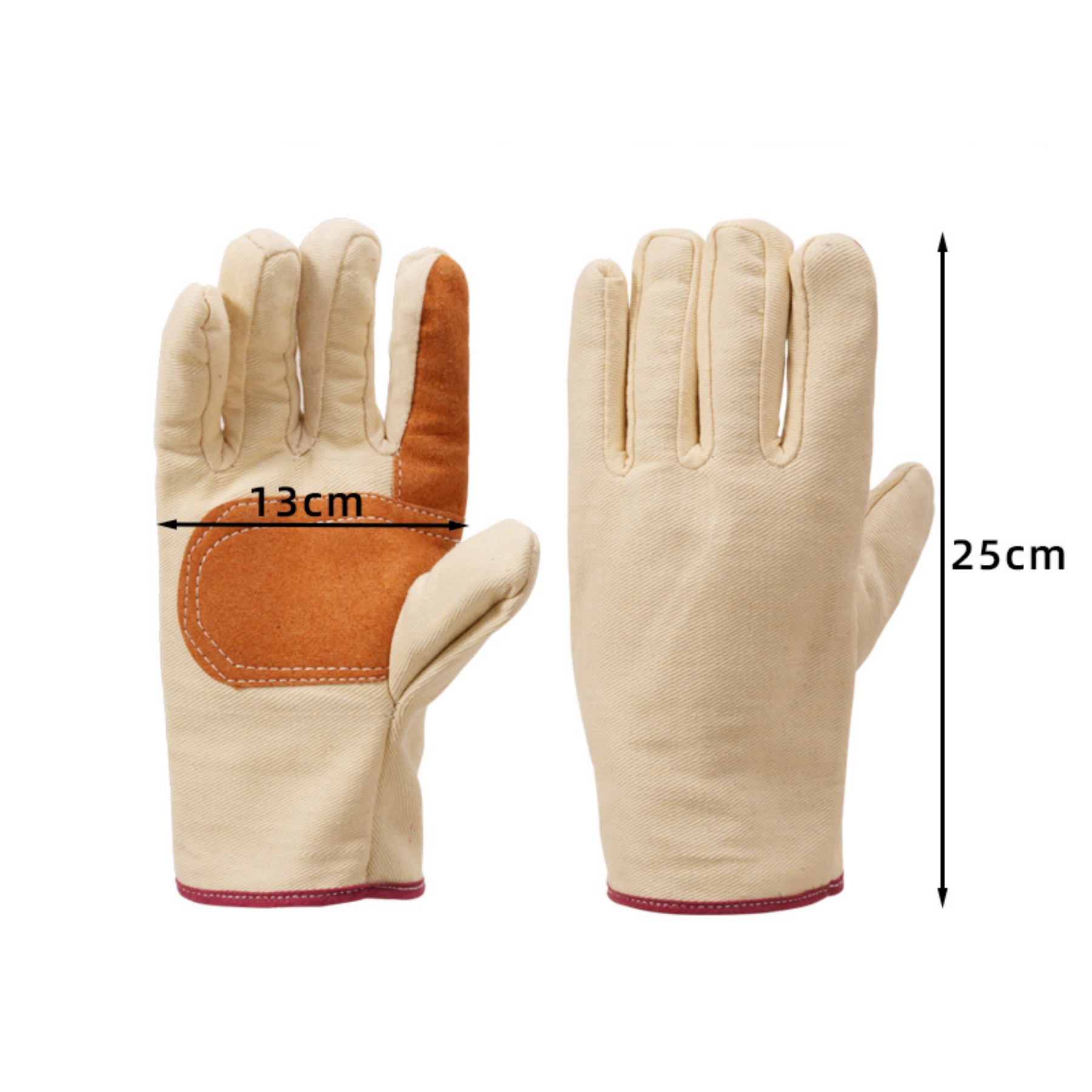 Double Layer Thickening Canvas Work Gloves 4