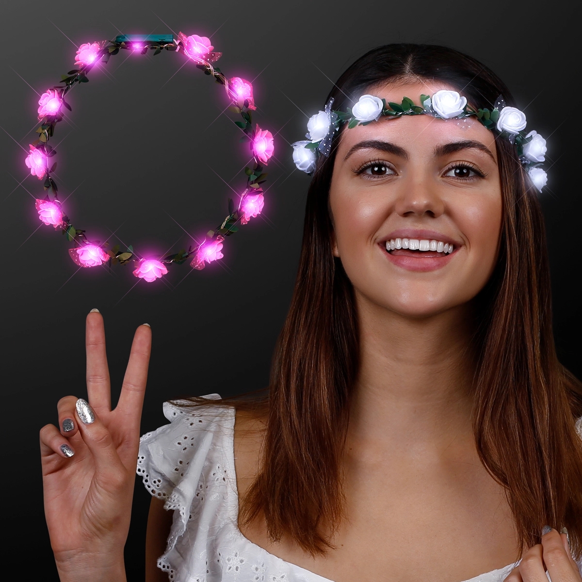 Rosebud LED Flower Headband 6