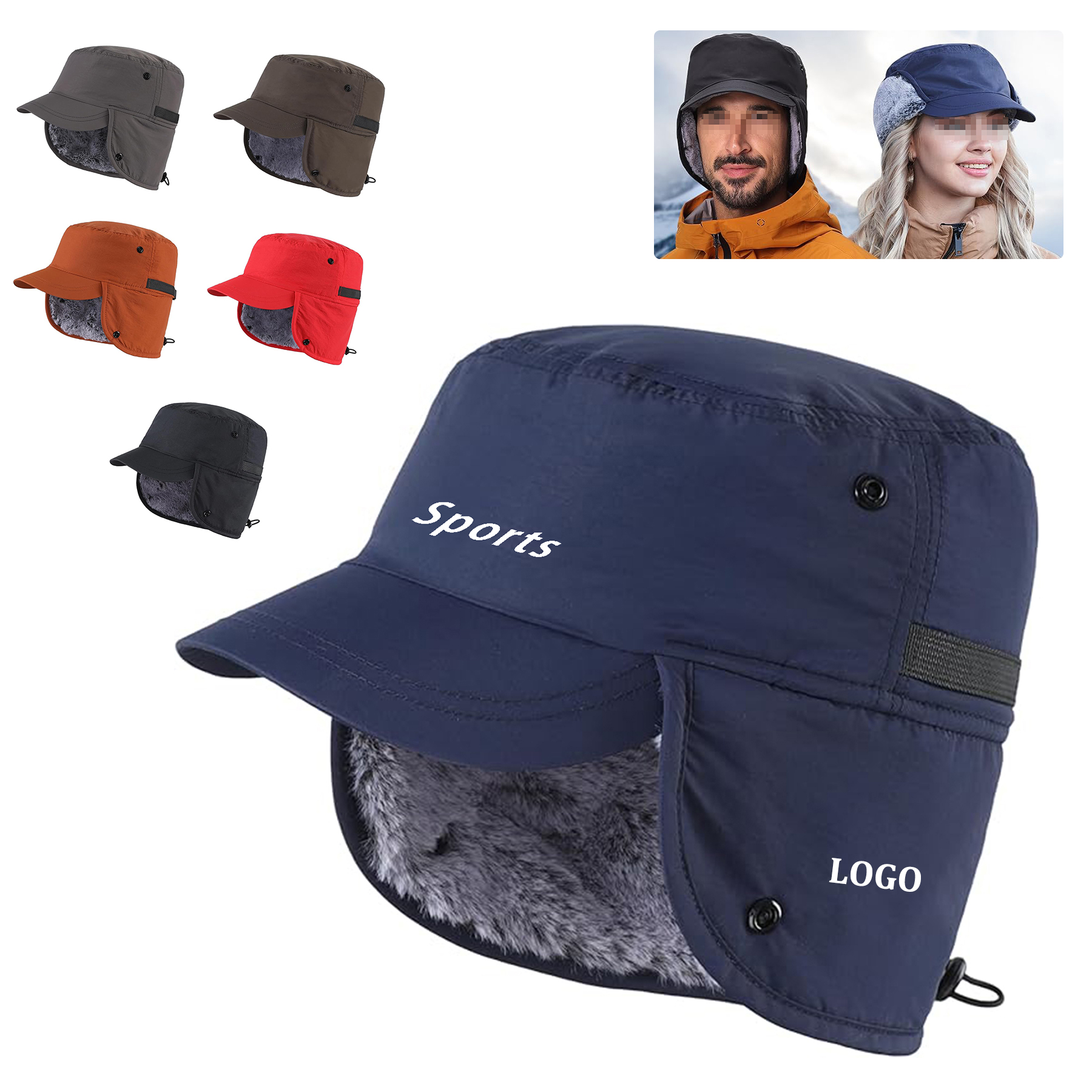 Men's Trapper Hat with Ear 2